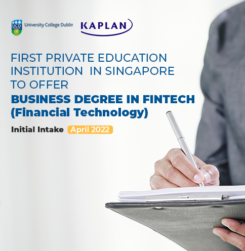 Sekarang sudah bisa kuliah FINTECH di UCD lewat KAPLAN lho!